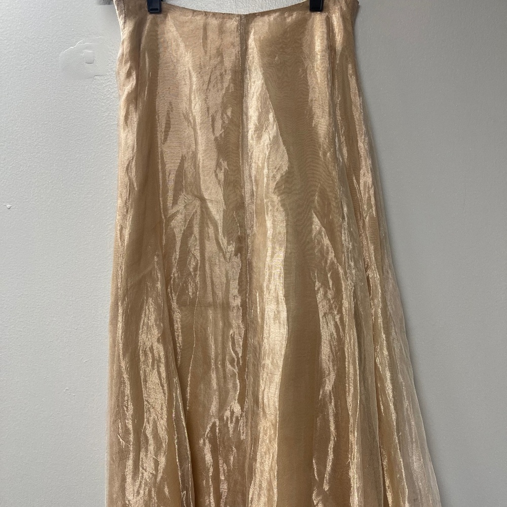 Silk metallic skirt